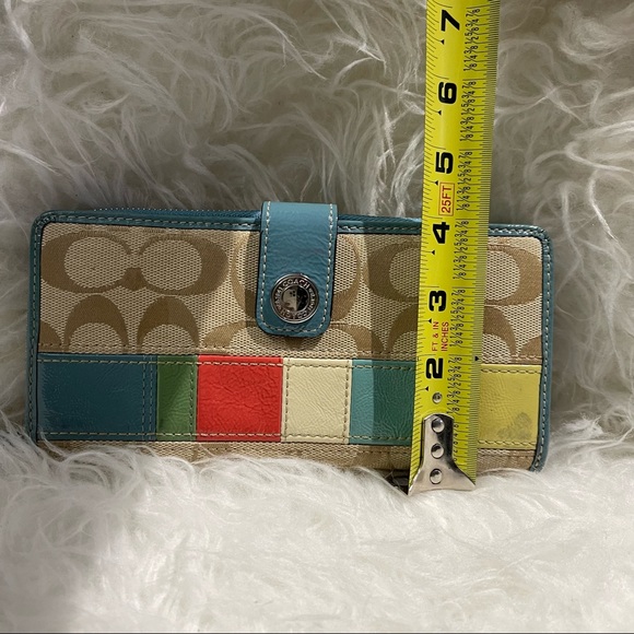 Coach Patchwork Long Zip Wallet - Picture 7 of 9